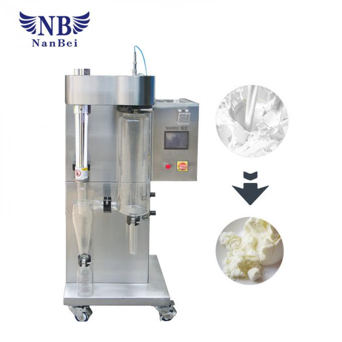 NANBEI 2L/H Lab Spray Dryer 1500-2000ml/H Capacity 1.0-1.5s Dryer Time 0