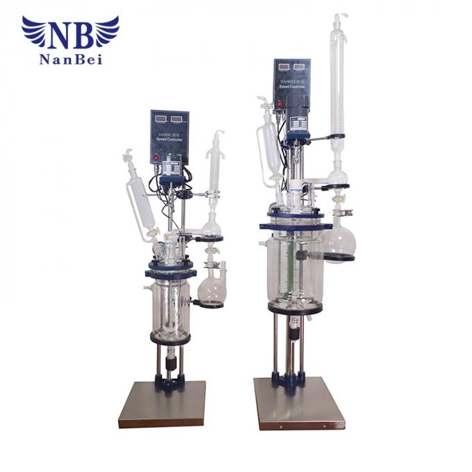 1~5 Liters Double Type Chemical Glass Reactor 0