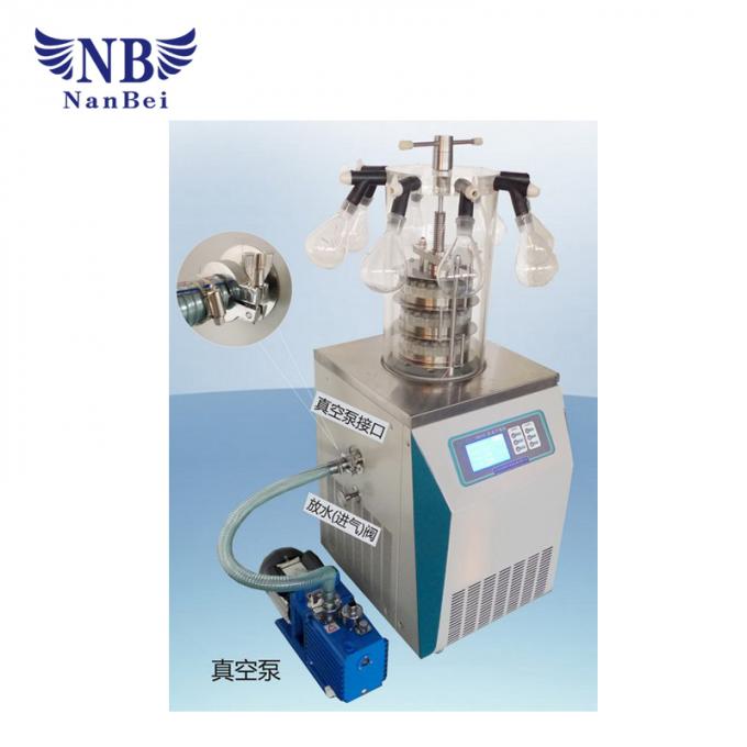Multi Pipe Lab Freeze Dryer Top Press , Lab Scale Equipment LGJ-12-4 0