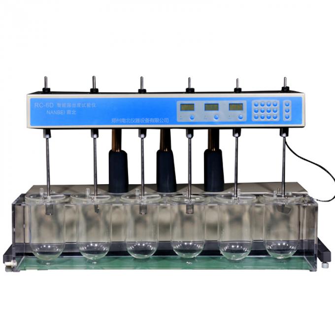 Smart Flip Dissolution Drug Testing Instrument Medical 6 Glass Cups 6 Railings 3