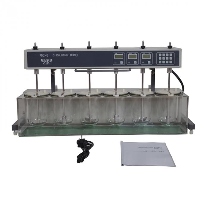 Smart Flip Dissolution Drug Testing Instrument Medical 6 Glass Cups 6 Railings 0