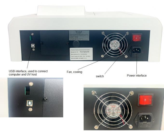 Single Double Beam 320nm 1100nm UV VIS Spectrophotometer 2