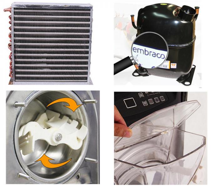NBQ18T Thailand Hard Ice Cream Machine 20L/H Cooling Capacity For Cold Stone 1