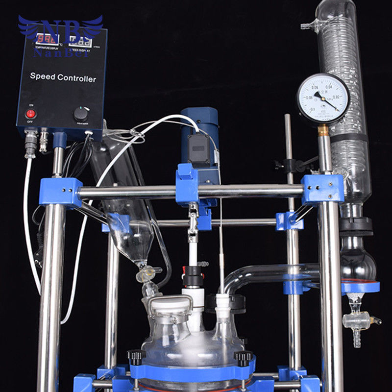 10L Lab Chemical Vacuum Double Layer Mixing Glass Reacor