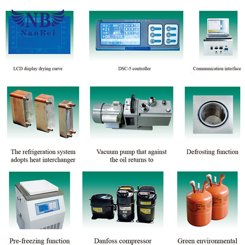 Refrigerated Lab Freeze Dryer Research Lab Equipment 750  W Power 