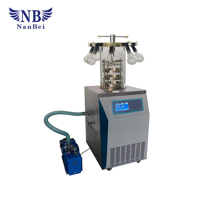 Multi Pipe Lab Freeze Dryer Top Press , Lab Scale Equipment LGJ-12-4