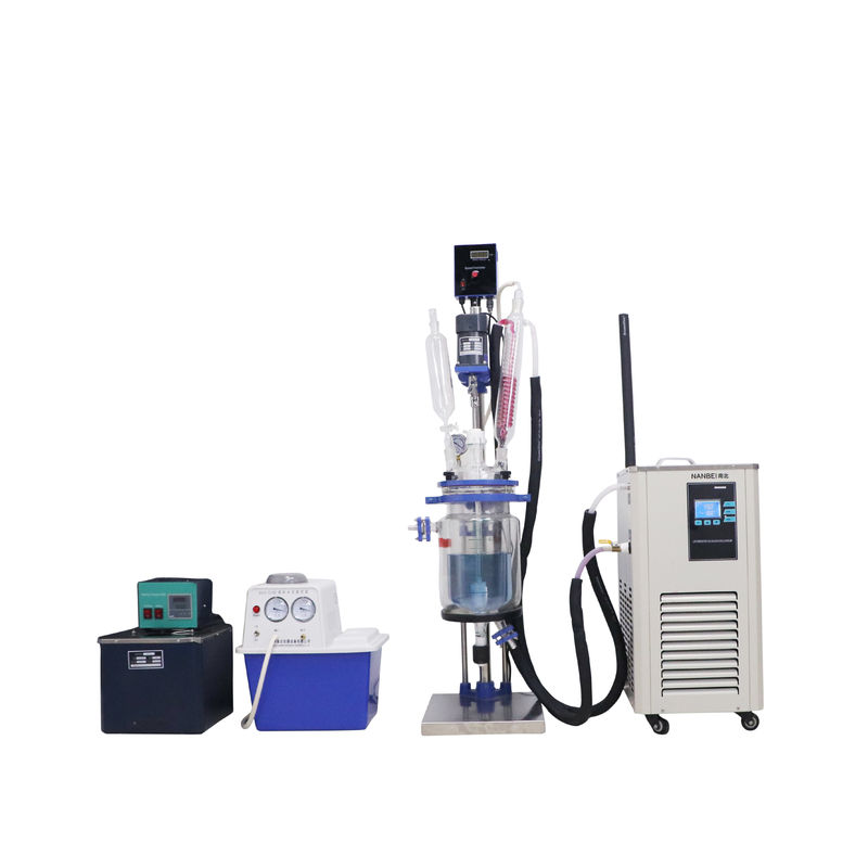 Double Layer Glass 1 Liter Chemical Glass Reactor
