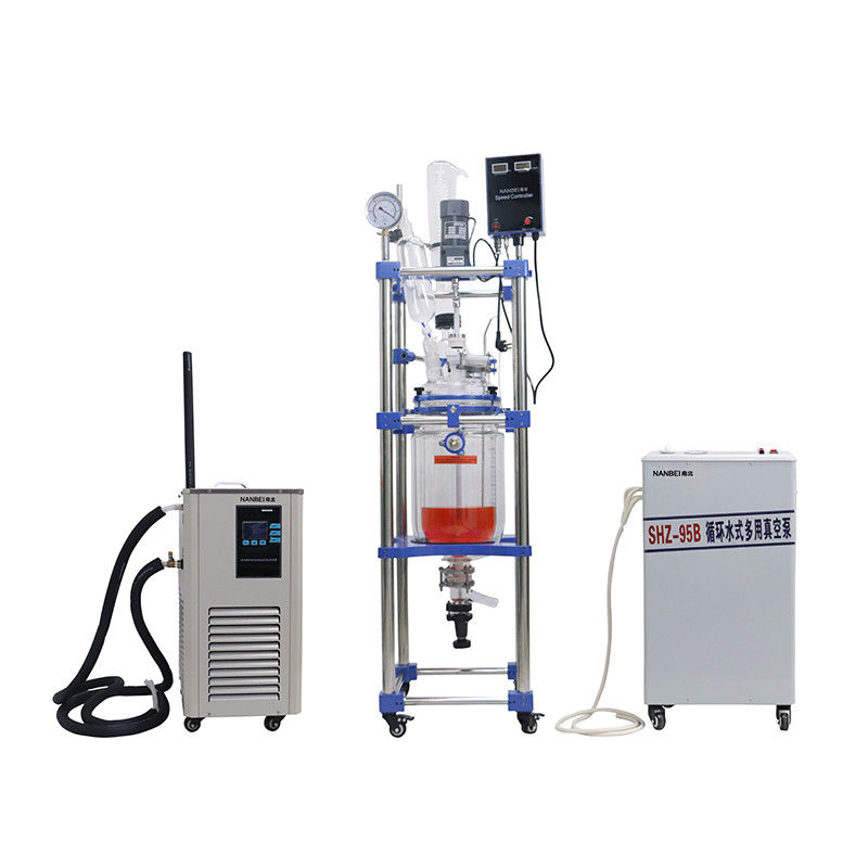 Vacuum Lab Double Walled 10L Chemical Glass Reacto