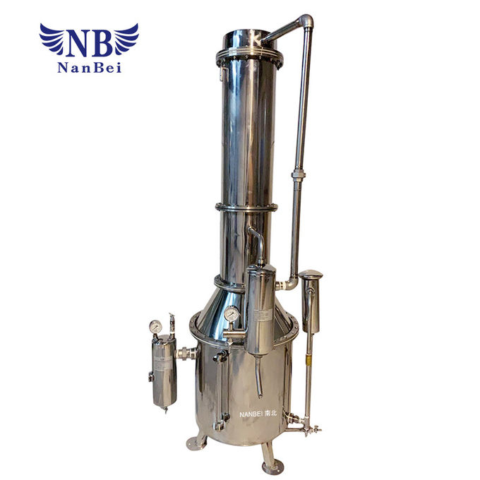 Electric Heating Tower Double SS 200L/H Water Distilling Apparatus 0