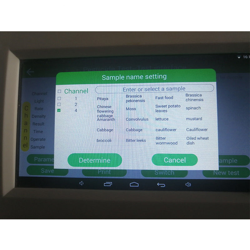 16 Channel 410nm Pesticide Residue Tester In Fruits Vegetables