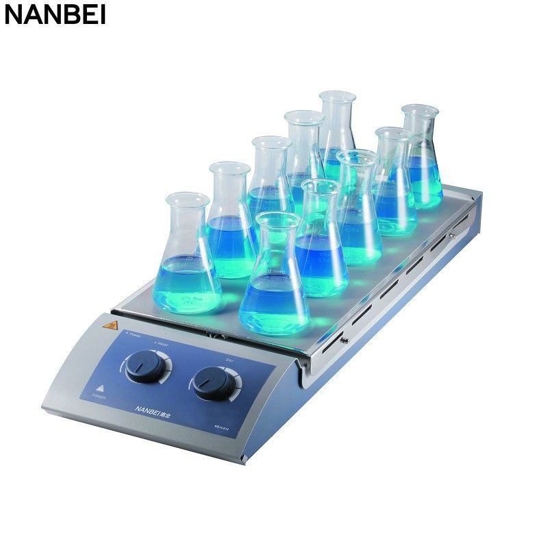 10 Channel Heated Magnetic Stirrer Laboratory Instrument 1100rpm